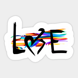 LGTB love art Sticker